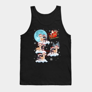 Santa Reindeer Chihuahua Ugly Sweater Christmas Tank Top